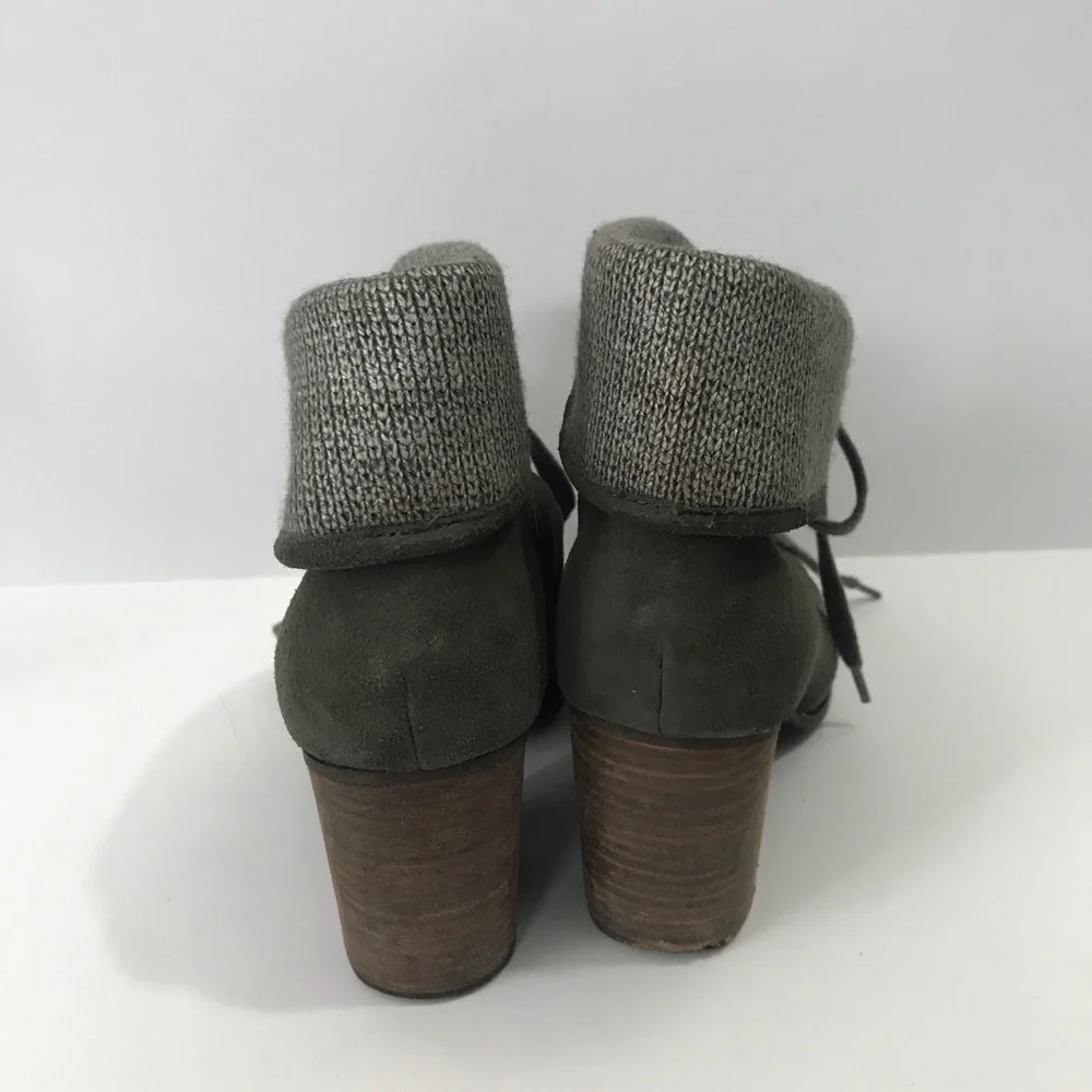 Splendid | Lyon Suede Leather Lace Up Heel Bootie